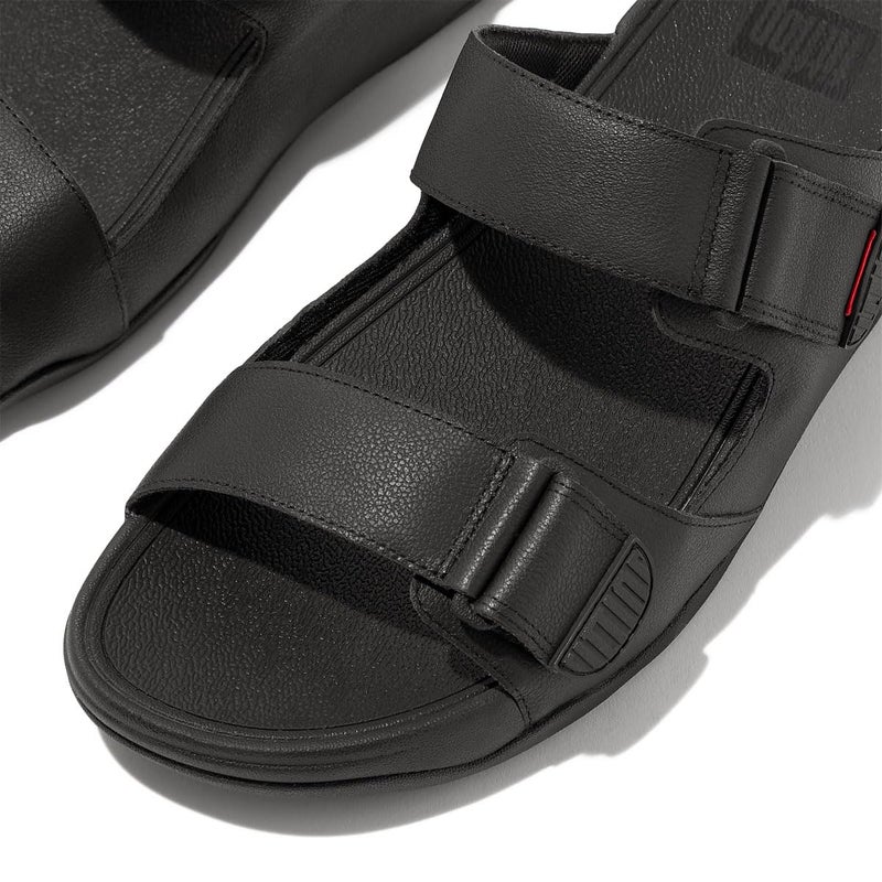 FitFlop حذاء فيت فلوب جوخ موك سلايد من الجلد، اللون: أسود، الحجم: 13 (L05-001-120) - Image 3